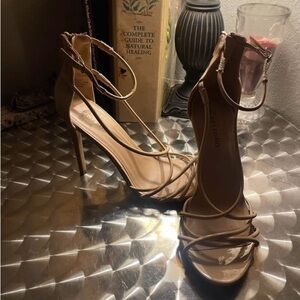 Zigi Soho Nude Strappy Heels